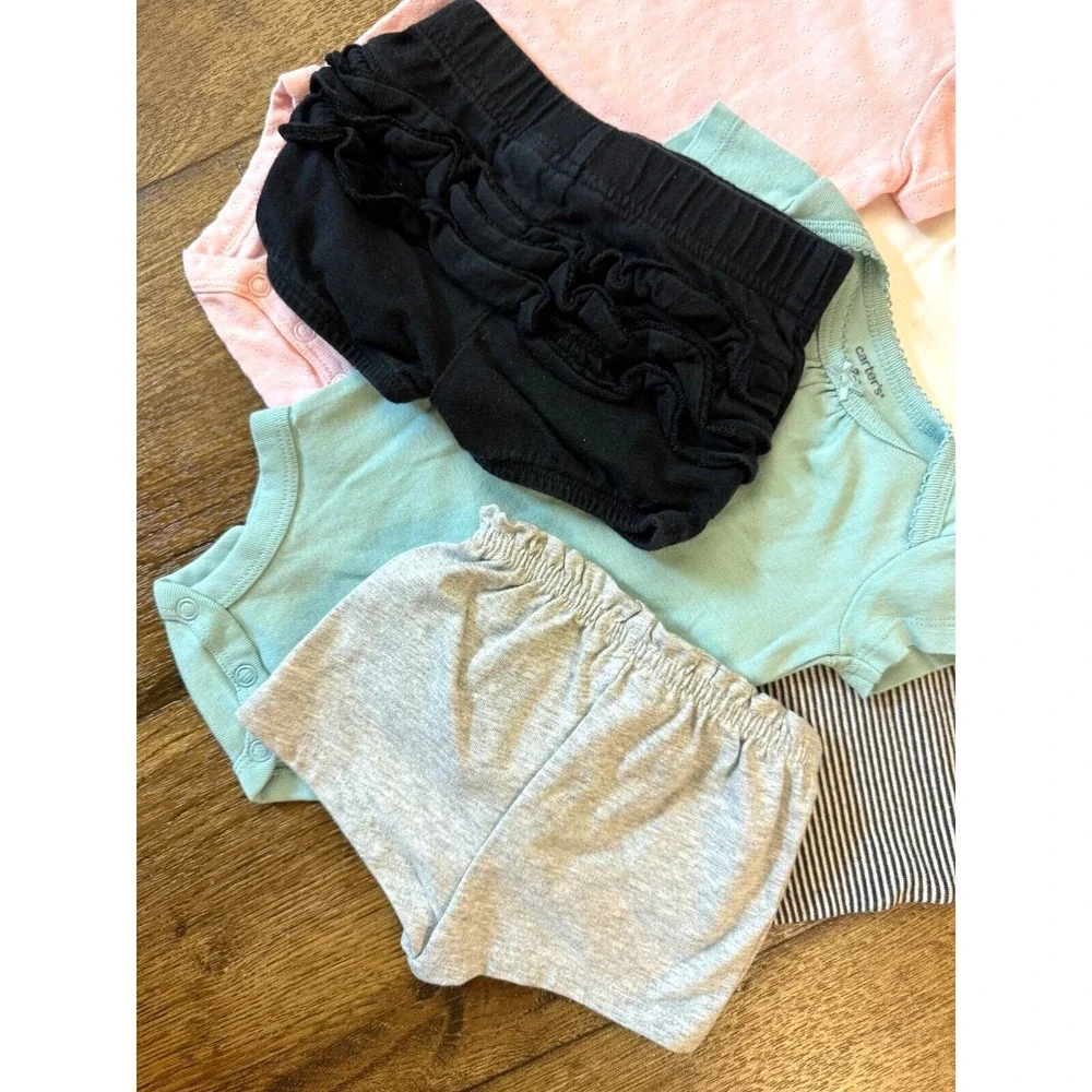 Carters Baby Girl 3 Months Clothes Shirts Bodysuits Shorts Outfits Lot Mix Match